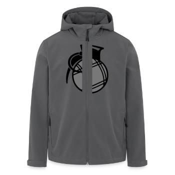 Petanque Ball Granate - Recycelte Männer Softshell-Jacke von Stanley/Stella - Anthrazit - Vorne - AI Model Male 185 light (185cm)