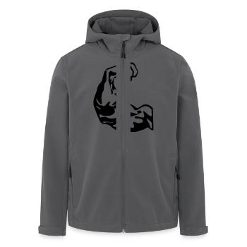 Bodybuilder Bizeps - Recycelte Männer Softshell-Jacke von Stanley/Stella - Anthrazit - Vorne - AI Model Male 185 light (185cm)