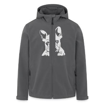 French Bulldog - Recycelte Männer Softshell-Jacke von Stanley/Stella - Anthrazit - Vorne - AI Model Male 185 light (185cm)