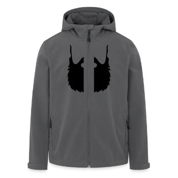 Bart - Beard - Moustache - Recycelte Männer Softshell-Jacke von Stanley/Stella - Anthrazit - Vorne - AI Model Male 185 light (185cm)