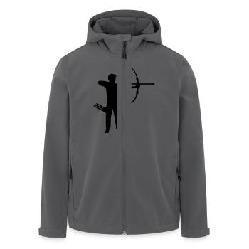 Bogenschießen - Recycelte Männer Softshell-Jacke von Stanley/Stella - Anthrazit - Vorne - AI Model Male 185 light (185cm)
