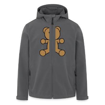 Teddybär mit Fliege - Recycelte Männer Softshell-Jacke von Stanley/Stella - Anthrazit - Vorne - AI Model Male 185 light (185cm)