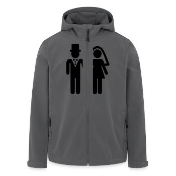 Hochzeit - Recycelte Männer Softshell-Jacke von Stanley/Stella - Anthrazit - Vorne - AI Model Male 185 light (185cm)