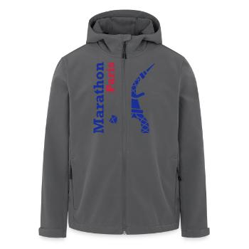 paris_marathon_eiffelturm - Recycelte Männer Softshell-Jacke von Stanley/Stella - Anthrazit - Vorne - AI Model Male 185 light (185cm)