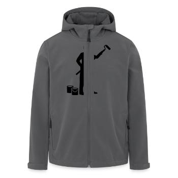 Maler - Recycelte Männer Softshell-Jacke von Stanley/Stella - Anthrazit - Vorne - AI Model Male 185 light (185cm)