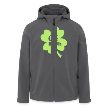 0 Prozent Irish -St. Patrick's day-Geschenk-Klee - Recycelte Männer Softshell-Jacke von Stanley/Stella - Anthrazit - Vorne - AI Model Male 185 light (185cm)