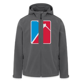 eckig pickaxe spitzhacke abbauen bergbau hammer ax - Recycelte Männer Softshell-Jacke von Stanley/Stella - Anthrazit - Vorne - AI Model Male 185 light (185cm)