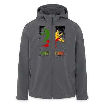 Drei kleine Vögel - Recycelte Männer Softshell-Jacke von Stanley/Stella - Anthrazit - Vorne - AI Model Male 185 light (185cm)