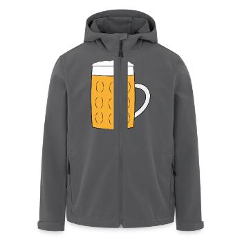Bierkrug - Recycelte Männer Softshell-Jacke von Stanley/Stella - Anthrazit - Vorne - AI Model Male 185 light (185cm)
