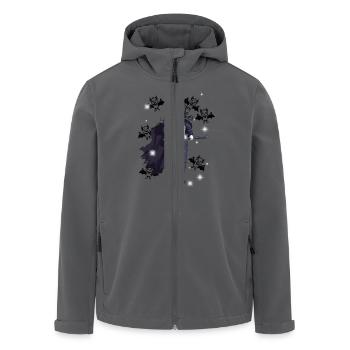 Horror Halloween Fleddermäuse Kämpfer Schwert - Recycelte Männer Softshell-Jacke von Stanley/Stella - Anthrazit - Vorne - AI Model Male 185 light (185cm)