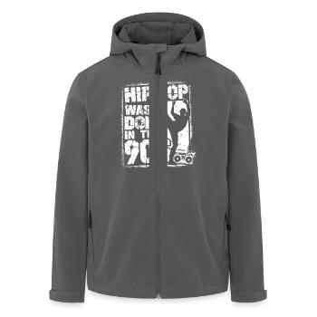 Zurück in die 90er – Hip-Hop Oldschool - Recycelte Männer Softshell-Jacke von Stanley/Stella - Anthrazit - Vorne - AI Model Male 185 light (185cm)