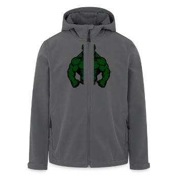 bär comic fit - Recycelte Männer Softshell-Jacke von Stanley/Stella - Anthrazit - Vorne - AI Model Male 185 light (185cm)