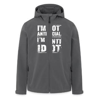 Kein Fan von Menschen - Recycelte Männer Softshell-Jacke von Stanley/Stella - Anthrazit - Vorne - AI Model Male 185 light (185cm)