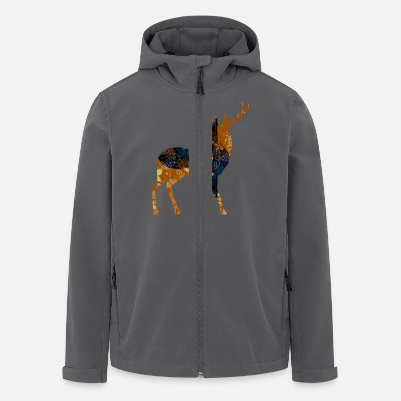 Hirsch - Recycelte Männer Softshell-Jacke von Stanley/Stella - Anthrazit