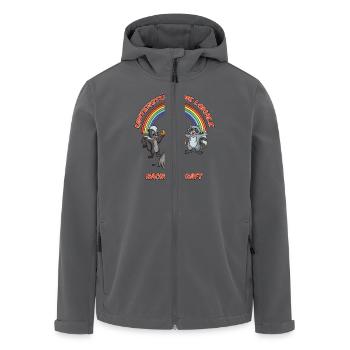 Unterstütze die lokale Nachbarschaft - Recycelte Männer Softshell-Jacke von Stanley/Stella - Anthrazit - Vorne - AI Model Male 185 light (185cm)