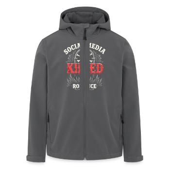 Social Media Killed the Romance | Relationship - Recycelte Männer Softshell-Jacke von Stanley/Stella - Anthrazit - Vorne - AI Model Male 185 light (185cm)