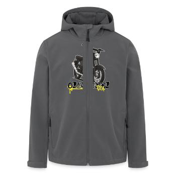 S51 (black) // Illustration - Recycelte Männer Softshell-Jacke von Stanley/Stella - Anthrazit - Vorne - AI Model Male 185 light (185cm)