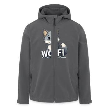 Wolfi - Dein Kosename - Recycelte Männer Softshell-Jacke von Stanley/Stella - Anthrazit - Vorne - AI Model Male 185 light (185cm)