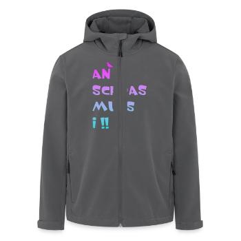 An Schoas muas i, Bayern, Spruch, Rebell - Recycelte Männer Softshell-Jacke von Stanley/Stella - Anthrazit - Vorne - AI Model Male 185 light (185cm)