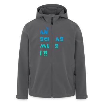 An Schoas muas i, Bayern, Spruch, Rebell - Recycelte Männer Softshell-Jacke von Stanley/Stella - Anthrazit - Vorne - AI Model Male 185 light (185cm)