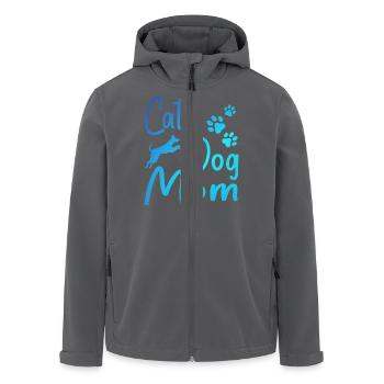 Haustier Katze Und Hund Mama T-Shirts Für Frauen, Katze Hund Mama - Recycelte Männer Softshell-Jacke von Stanley/Stella - Anthrazit - Vorne - AI Model Male 185 light (185cm)
