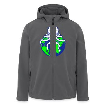 Octopus attaque Terre Géant Alien Monstre Cool - Veste softshell homme en polyester recyclé Stanley/Stella - charbon - Devant - AI Model Male 185 light (185cm)