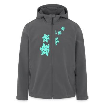 Schneeflocken - Recycelte Männer Softshell-Jacke von Stanley/Stella - Anthrazit - Vorne - AI Model Male 185 light (185cm)