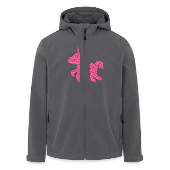 Glitzerndes niedliches Einhorn - Recycelte Männer Softshell-Jacke von Stanley/Stella - Anthrazit - Vorne - AI Model Male 185 light (185cm)