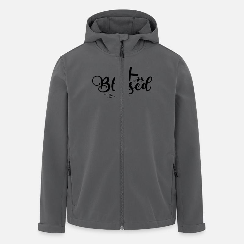 gesegnet - Recycelte Männer Softshell-Jacke von Stanley/Stella - Anthrazit
