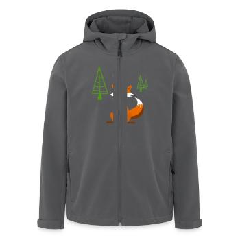Schlauer Fuchs - Recycelte Männer Softshell-Jacke von Stanley/Stella - Anthrazit - Vorne - AI Model Male 185 light (185cm)