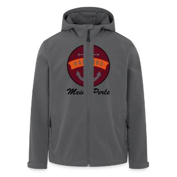 Hamburg meine Perle - Recycelte Männer Softshell-Jacke von Stanley/Stella - Anthrazit - Vorne - AI Model Male 185 light (185cm)