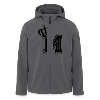 Buchstabe M - Recycelte Männer Softshell-Jacke von Stanley/Stella - Anthrazit - Vorne - AI Model Male 185 light (185cm)