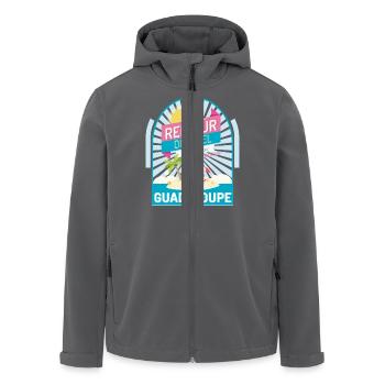 Guadeloupe Inselurlaub - Recycelte Männer Softshell-Jacke von Stanley/Stella - Anthrazit - Vorne - AI Model Male 185 light (185cm)