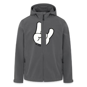 wir kühlen - Recycelte Männer Softshell-Jacke von Stanley/Stella - Anthrazit - Vorne - AI Model Male 185 light (185cm)