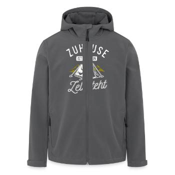 Camper Camping Zelten Zelt Zuhause - Recycelte Männer Softshell-Jacke von Stanley/Stella - Anthrazit - Vorne - AI Model Male 185 light (185cm)