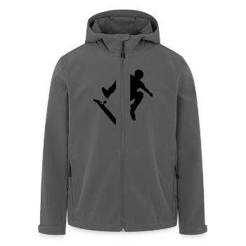 Skateboarder on skateboard - Recycelte Männer Softshell-Jacke von Stanley/Stella - Anthrazit - Vorne - AI Model Male 185 light (185cm)