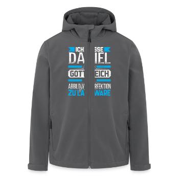 DANIEL - Gottgleich - Recycelte Männer Softshell-Jacke von Stanley/Stella - Anthrazit - Vorne - AI Model Male 185 light (185cm)