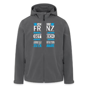 FRANZ - Gottgleich - Recycelte Männer Softshell-Jacke von Stanley/Stella - Anthrazit - Vorne - AI Model Male 185 light (185cm)