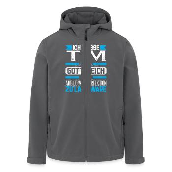 TIM - Gottgleich - Recycelte Männer Softshell-Jacke von Stanley/Stella - Anthrazit - Vorne - AI Model Male 185 light (185cm)