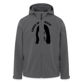 Kinder an die Macht - Recycelte Männer Softshell-Jacke von Stanley/Stella - Anthrazit - Vorne - AI Model Male 185 light (185cm)