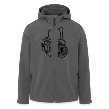 Fotokamera - Recycelte Männer Softshell-Jacke von Stanley/Stella - Anthrazit - Vorne - AI Model Male 185 light (185cm)
