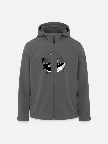 Fjord, Norwegen, Skandinavien, Geschenk - Recycelte Männer Softshell-Jacke von Stanley/Stella - Anthrazit