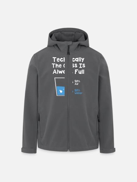 Technically The Glass Is Always Full - Recycelte Männer Softshell-Jacke von Stanley/Stella - Anthrazit