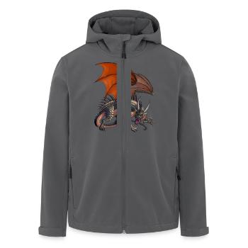 böser drache - Recycelte Männer Softshell-Jacke von Stanley/Stella - Anthrazit - Vorne - AI Model Male 185 light (185cm)
