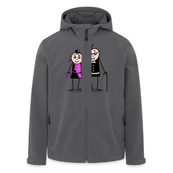 Oma & Opa - Recycelte Männer Softshell-Jacke von Stanley/Stella - Anthrazit - Vorne - AI Model Male 185 light (185cm)