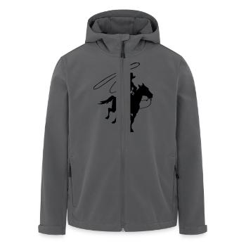 Cowboy - Recycelte Männer Softshell-Jacke von Stanley/Stella - Anthrazit - Vorne - AI Model Male 185 light (185cm)