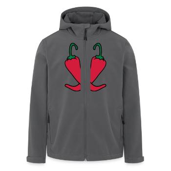 2 Chili Chilli Peperoni Scharf Hot - Recycelte Männer Softshell-Jacke von Stanley/Stella - Anthrazit - Vorne - AI Model Male 185 light (185cm)