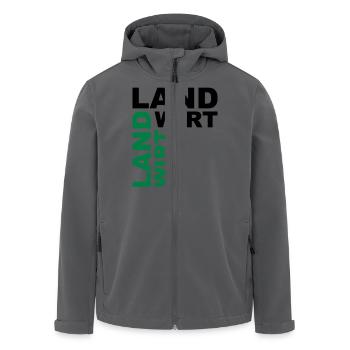 Landwirt - V2 - Recycelte Männer Softshell-Jacke von Stanley/Stella - Anthrazit - Vorne - AI Model Male 185 light (185cm)