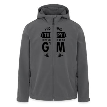 Therapy - Gym - Recycelte Männer Softshell-Jacke von Stanley/Stella - Anthrazit - Vorne - AI Model Male 185 light (185cm)