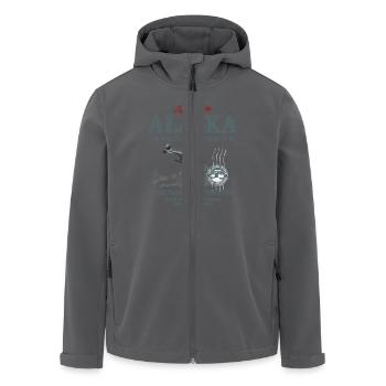 Alaska - Aircraft - Recycelte Männer Softshell-Jacke von Stanley/Stella - Anthrazit - Vorne - AI Model Male 185 light (185cm)